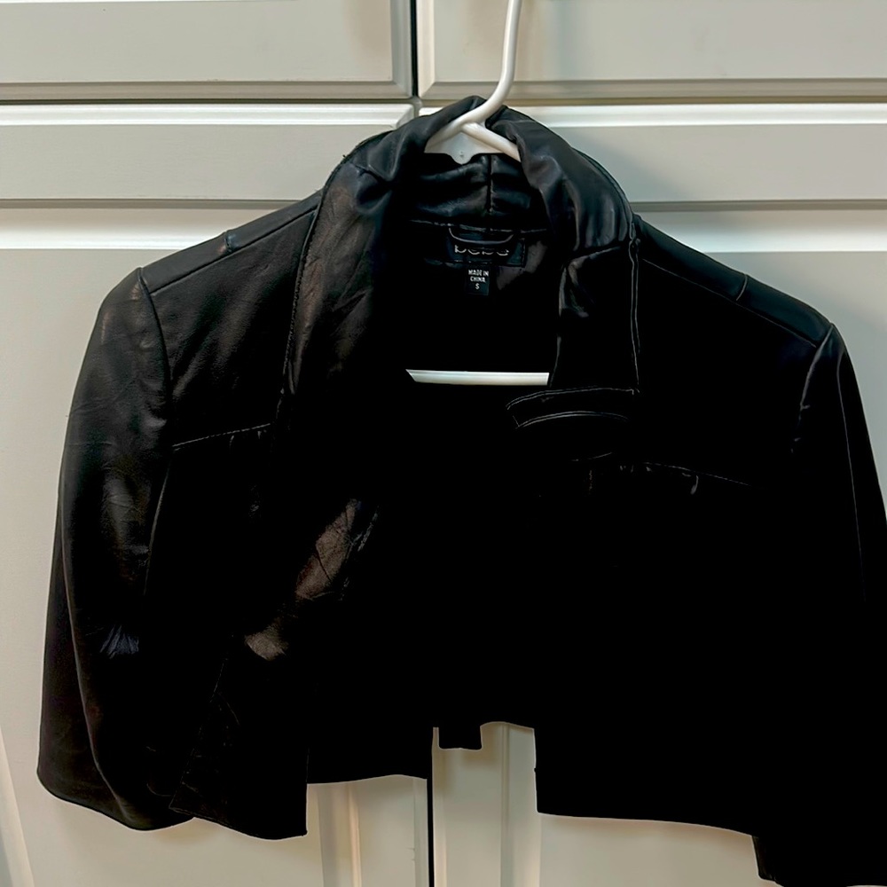 Super cute Leather bomber jacket